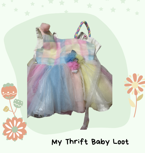 Preloved party dress for baby girl (0-3 months)